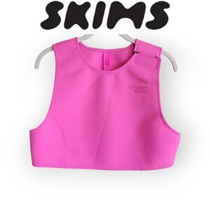 Skims Neoprene Sleeveless Swim Top Bubblegum Pink Adjustable XL Summer Must-Have